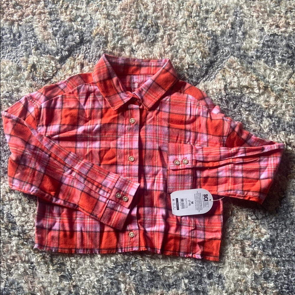 Plaid Red Kids Shirt